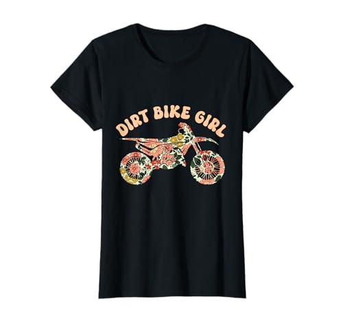 Dirt Bike Girl Motocross MX Rider Motorrad Floral Hippie T-Shirt von Motocross & Dirt Bike - Apparel & Gifts