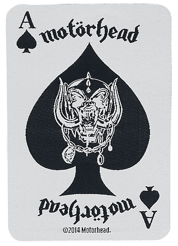 Motörhead Ace Of Spades Card Patch weiß schwarz von Motörhead