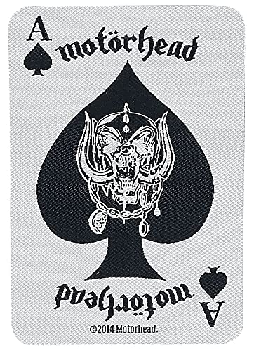 Motörhead Ace Of Spades Card Unisex Patch weiß/schwarz 100% Polyester Band-Merch, Bands von Motörhead