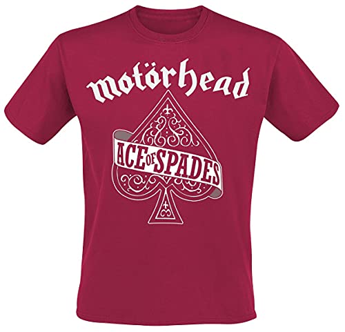 Motörhead Ace of Spades Männer T-Shirt rot XXL 100% Baumwolle Band-Merch, Bands von Motörhead