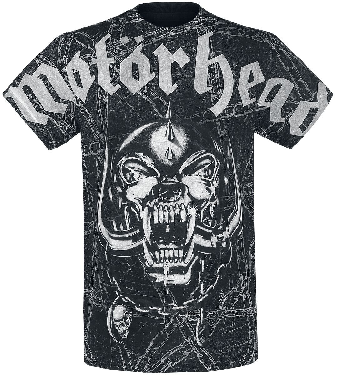 Motörhead Dog Skull And Chains Allover T-Shirt allover in M von Motörhead