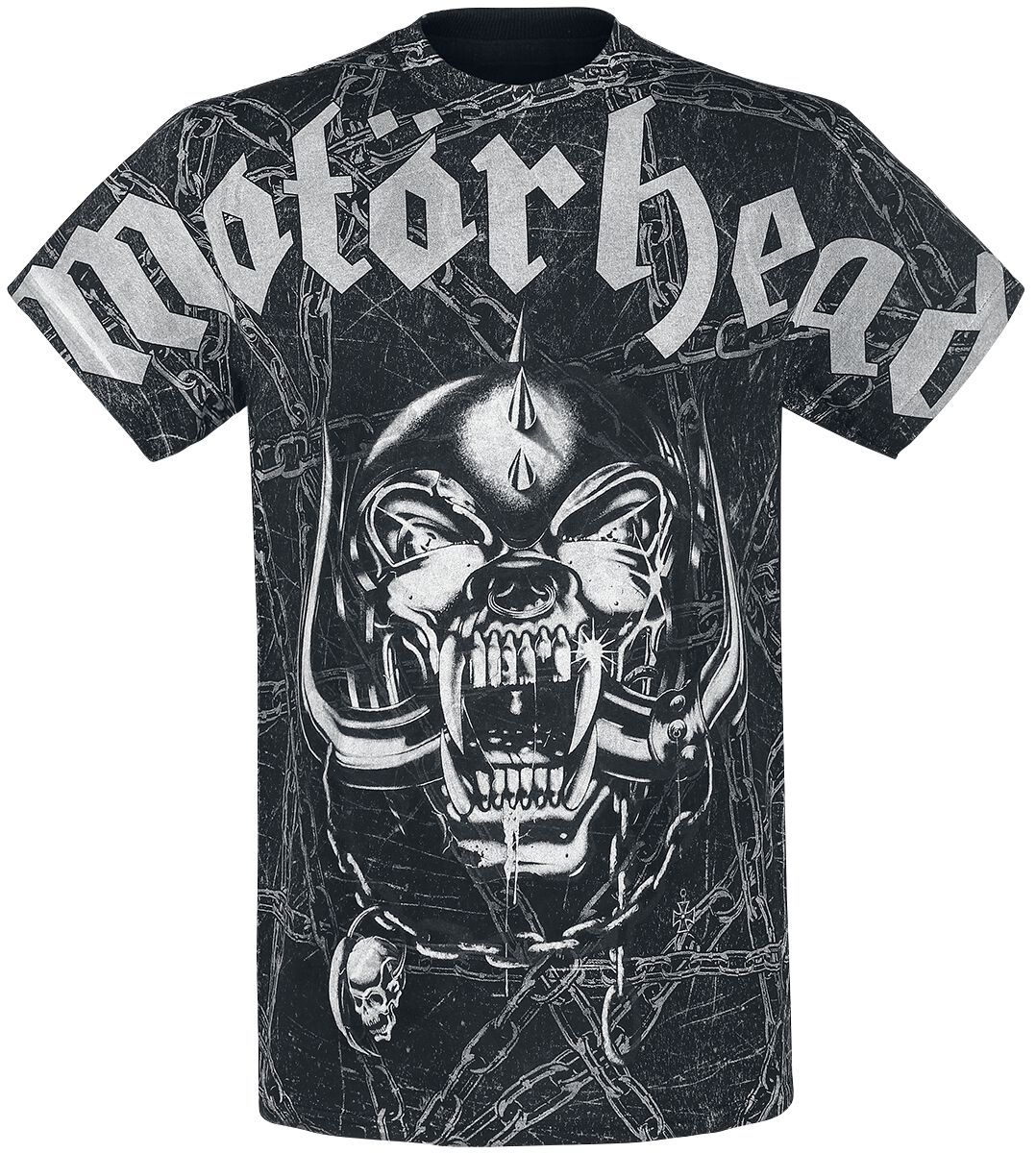 Motörhead Dog Skull And Chains Allover T-Shirt allover in XXL von Motörhead