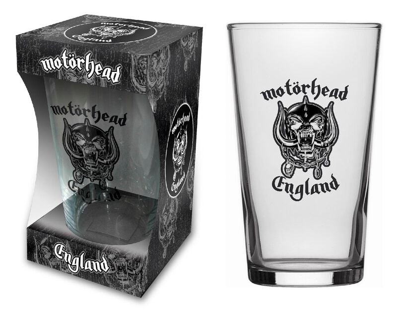 Motörhead England Bierglas klar von Motörhead