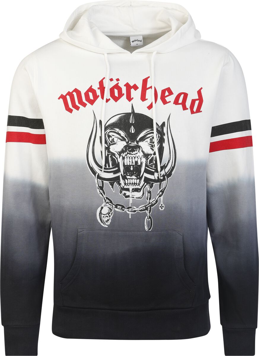 Motörhead England Dip Dye Kapuzenpullover weiß schwarz in L von Motörhead