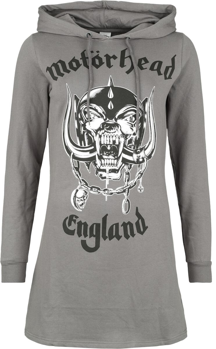 Motörhead England Mittellanges Kleid grau in M von Motörhead