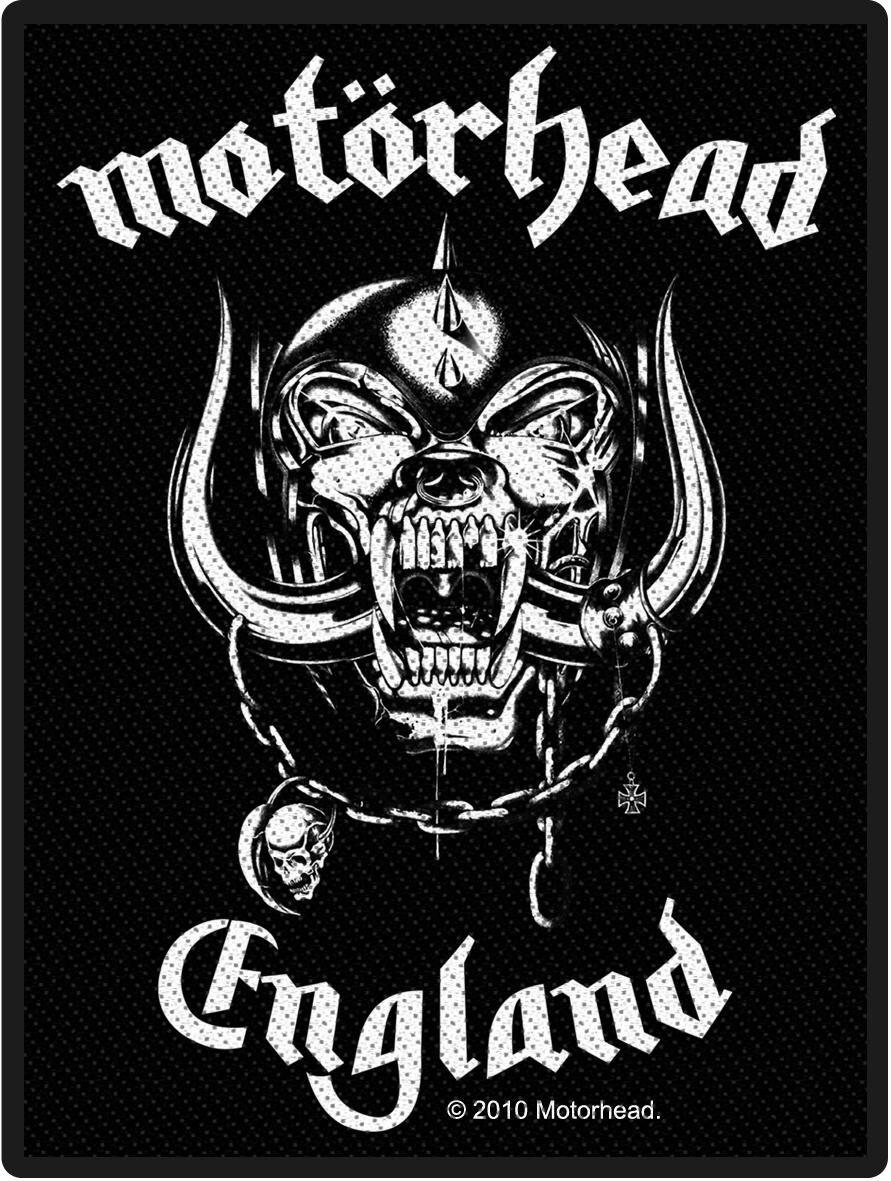 Motörhead England Patch schwarz weiß von Motörhead