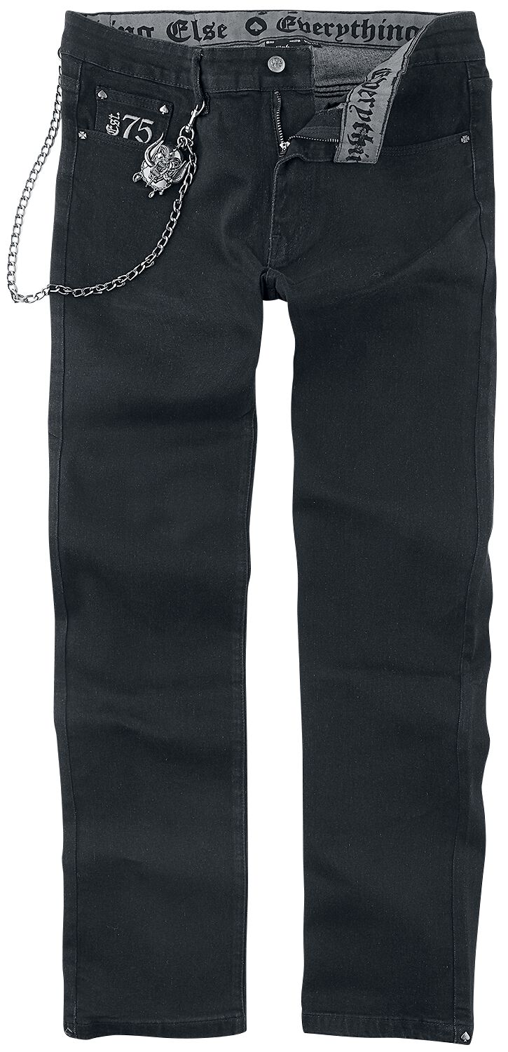 Motörhead Jeans - EMP Signature Collection - W32L32 bis W36L34 - für Männer - Größe W34L32 - schwarz  - EMP exklusives Merchandise! von Motörhead