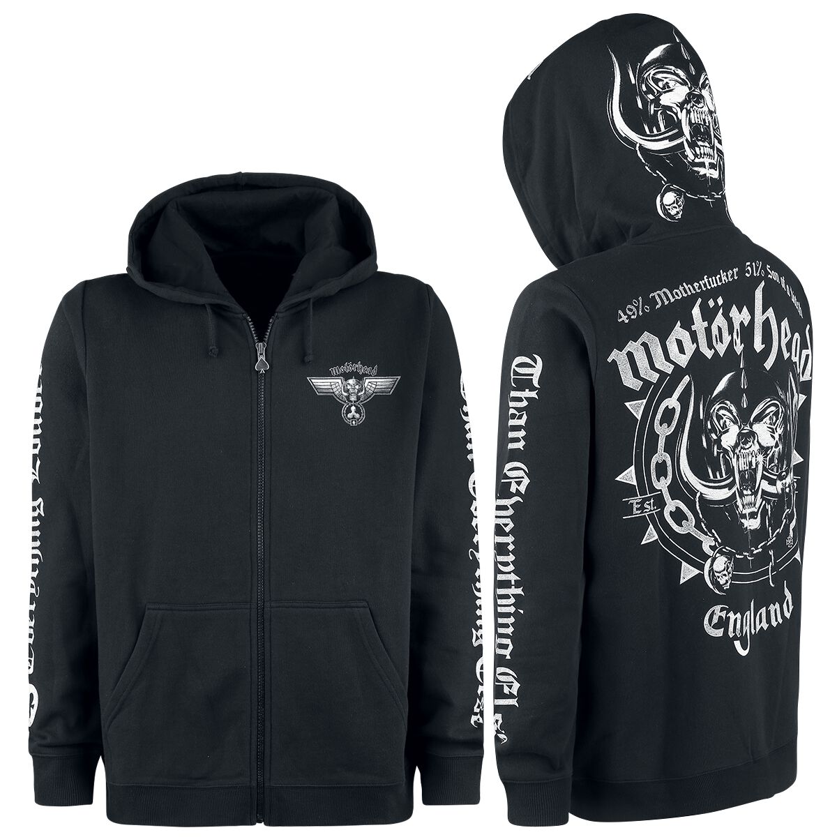 Motörhead Kapuzenjacke - England - M bis 3XL - für Männer - Größe 3XL - schwarz  - EMP exklusives Merchandise! von Motörhead