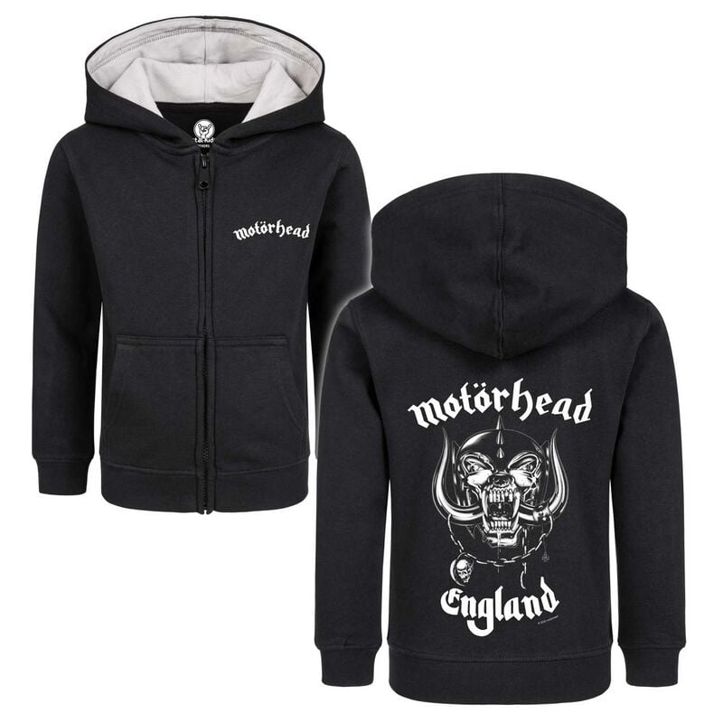 Motörhead Metal-Kids - England Kinder-Kapuzenjacke schwarz in 140 von Motörhead
