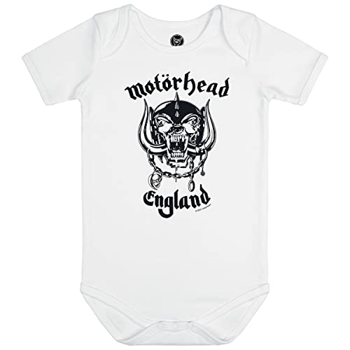 Motörhead Metal-Kids - England: Stencil Unisex Body weiß 68/74 100% Baumwolle Band-Merch, Bands von Motörhead