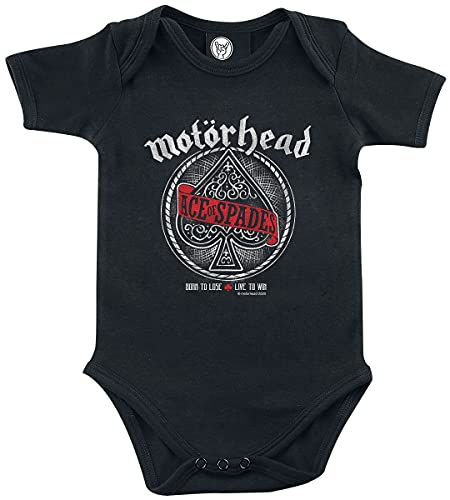 Motörhead Metal-Kids - Red Banner Unisex Body schwarz 56/62 100% Baumwolle Band-Merch, Bands von Motörhead