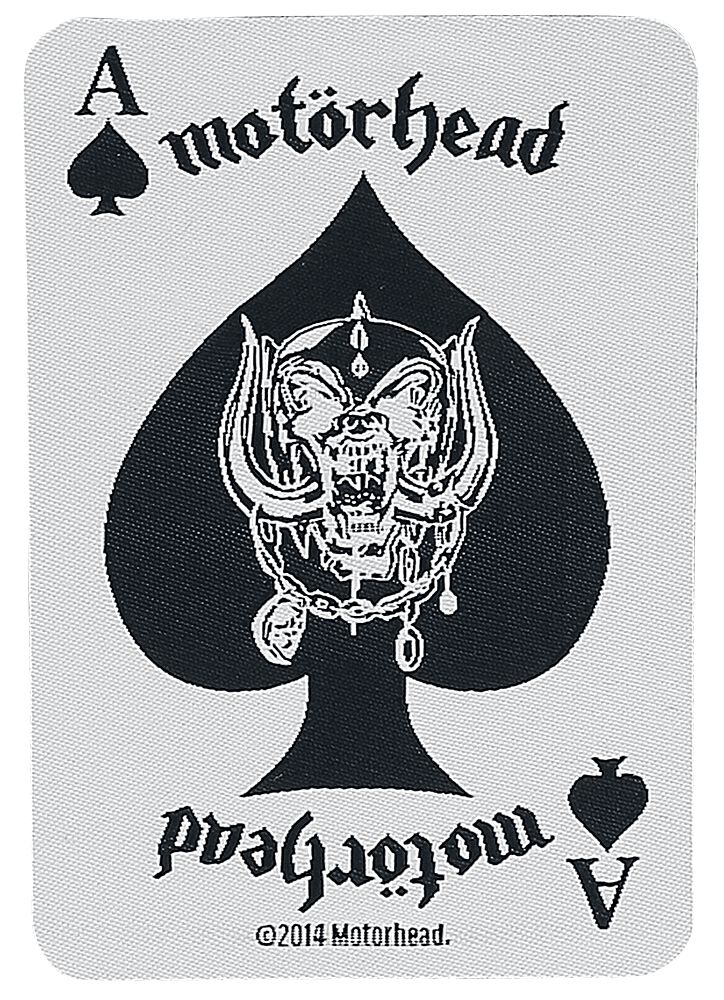 Motörhead Patch - Ace Of Spades Card - weiß/schwarz  - Lizenziertes Merchandise! von Motörhead
