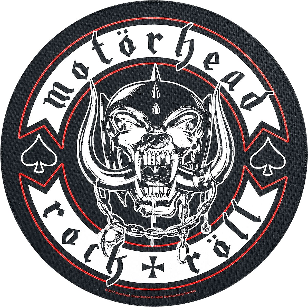 Motörhead Patch - Biker - schwarz/weiß/rot  - Lizenziertes Merchandise! von Motörhead