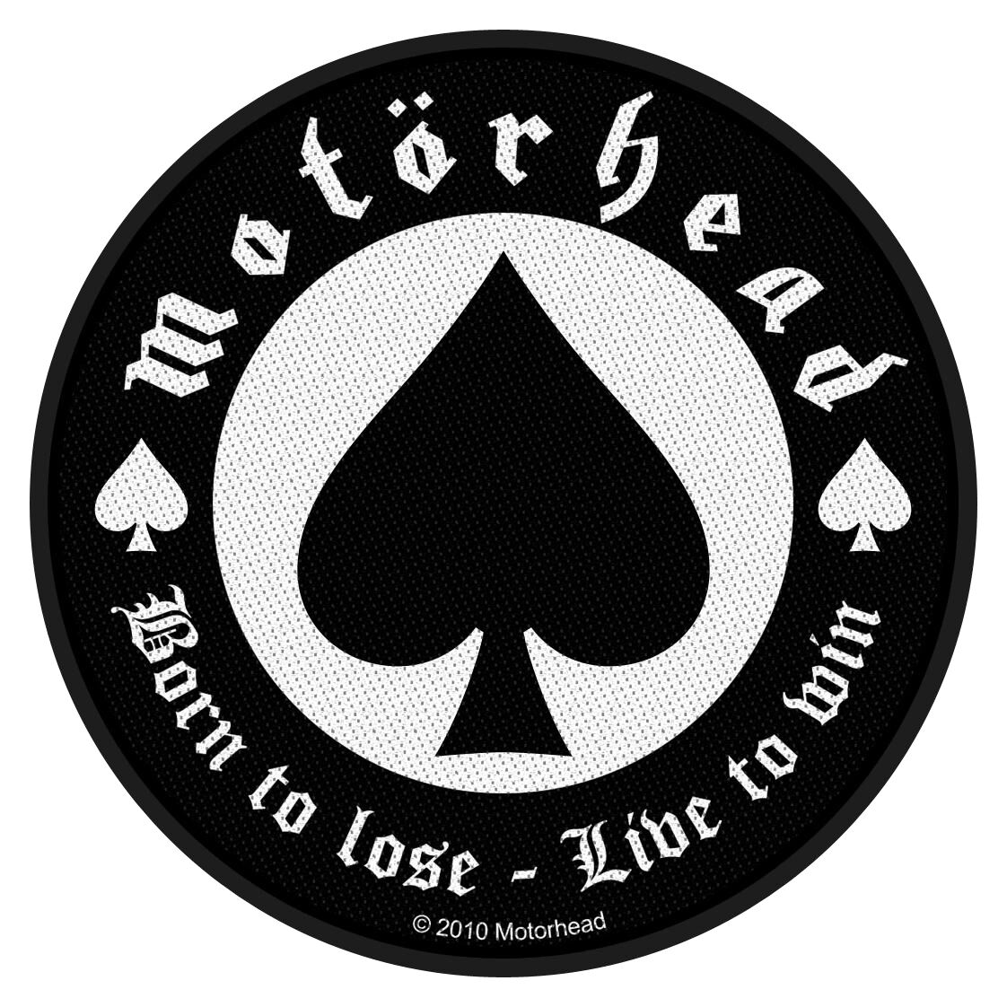 Motörhead Patch - Born To Lose - schwarz/weiß  - Lizenziertes Merchandise! von Motörhead