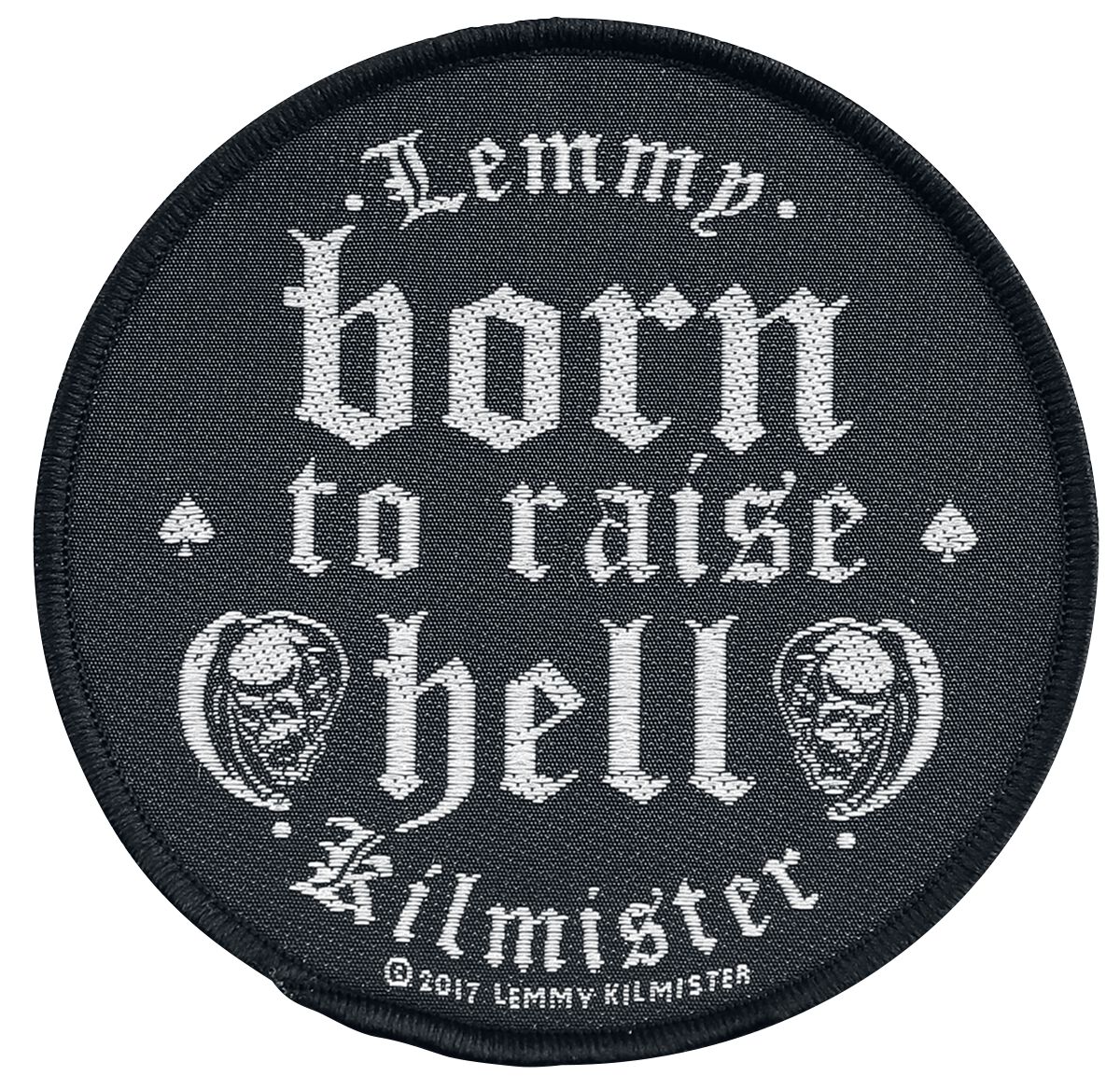 Motörhead Patch - Lemmy Kilmister - Born to raise hell - schwarz/weiß  - Lizenziertes Merchandise! von Motörhead