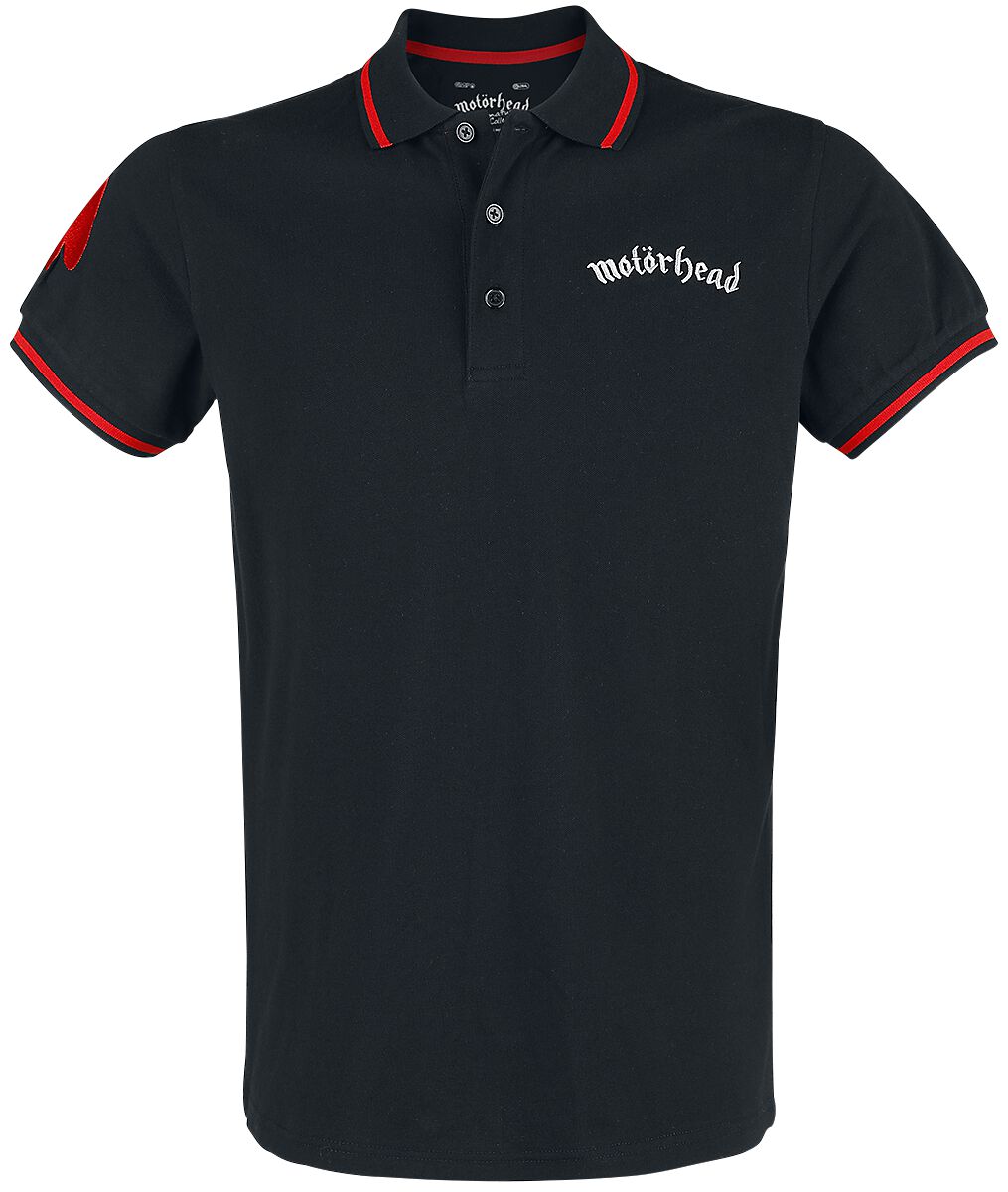 Motörhead Poloshirt - EMP Signature Collection - M bis 3XL - für Männer - Größe XL - schwarz/rot  - EMP exklusives Merchandise! von Motörhead