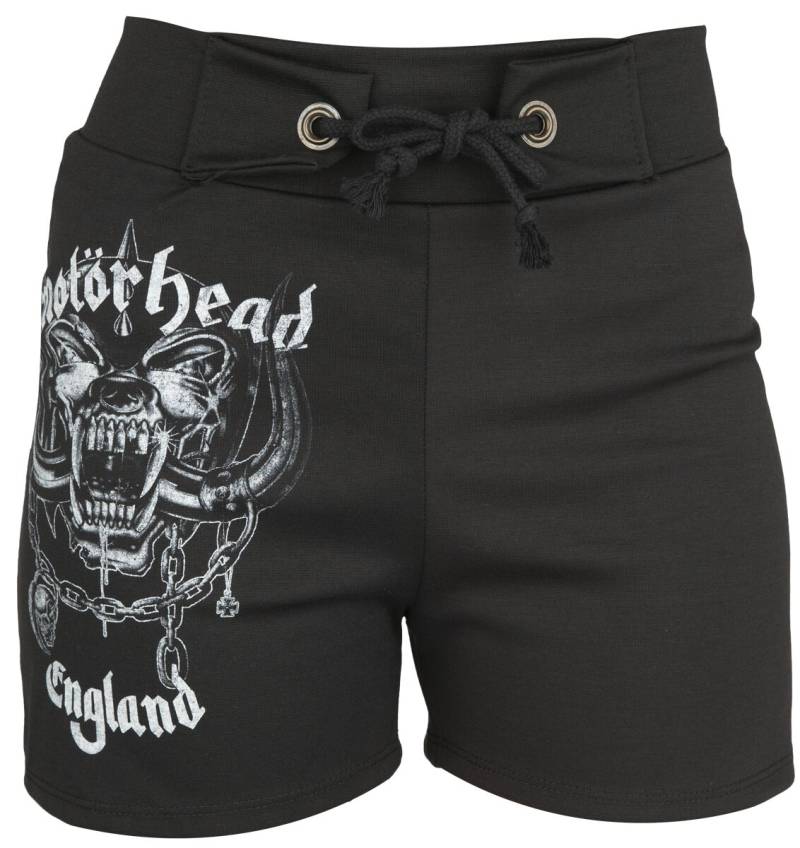 Motörhead Short - Logo England - S bis XL - für Damen - Größe M - schwarz  - EMP exklusives Merchandise! von Motörhead