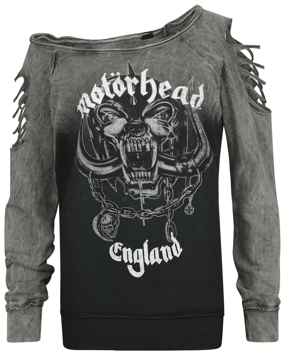 Motörhead Sweatshirt - Logo England - S bis L - für Damen - Größe L - grau  - Lizenziertes Merchandise! von Motörhead