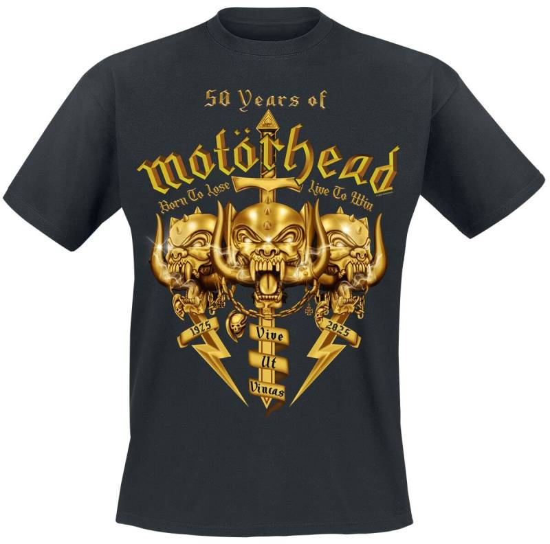 Motörhead T-Shirt - 50 Years Of Motörhead - S bis L - für Männer - Größe S - schwarz  - Lizenziertes Merchandise! von Motörhead