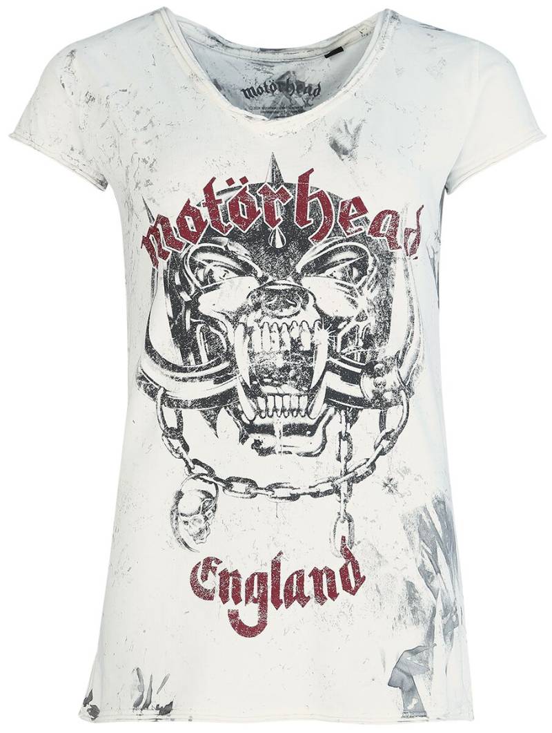Motörhead T-Shirt - Logo England - S bis XXL - für Damen - Größe M - weiß/grau  - EMP exklusives Merchandise! von Motörhead