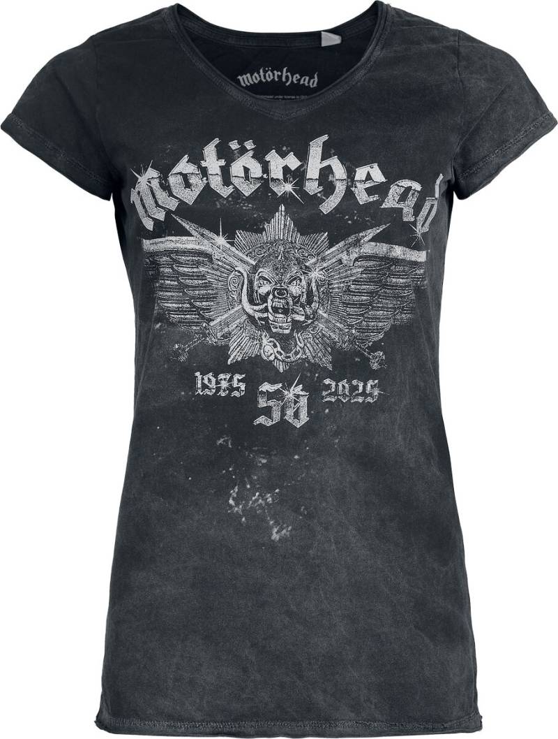 Motörhead T-Shirt - Metallic Logo - S bis 3XL - für Damen - Größe L - grau  - EMP exklusives Merchandise! von Motörhead