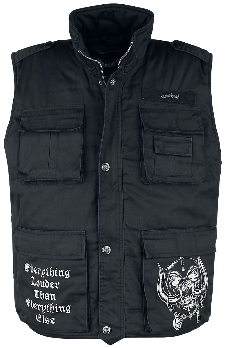 Motörhead Weste - Brandit Bastards - Ranger Vest - S bis 5XL - für Männer - Größe 4XL - schwarz  - Lizenziertes Merchandise! von Motörhead