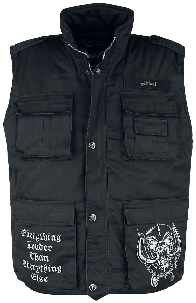 Motörhead Weste - Brandit Bastards - Ranger Vest - S bis 5XL - für Männer - Größe 5XL - schwarz  - Lizenziertes Merchandise! von Motörhead