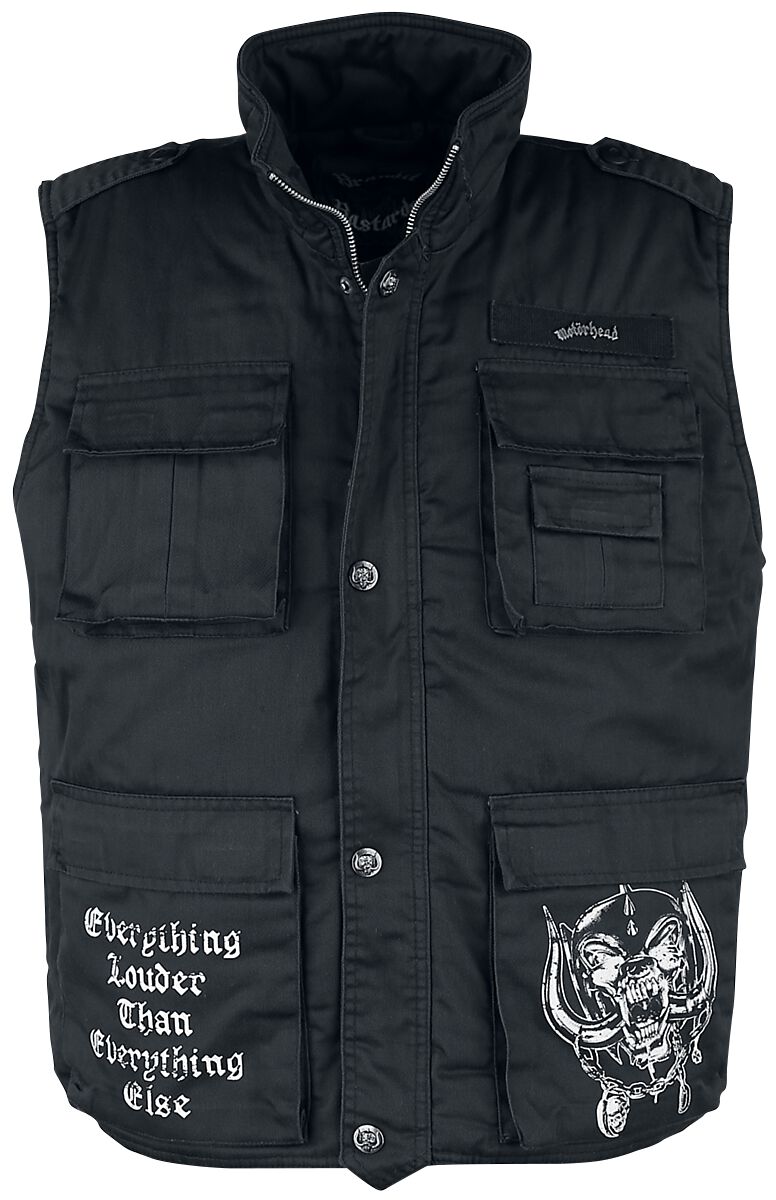 Motörhead Weste - Brandit Bastards - Ranger Vest - S bis 5XL - für Männer - Größe L - schwarz  - Lizenziertes Merchandise! von Motörhead