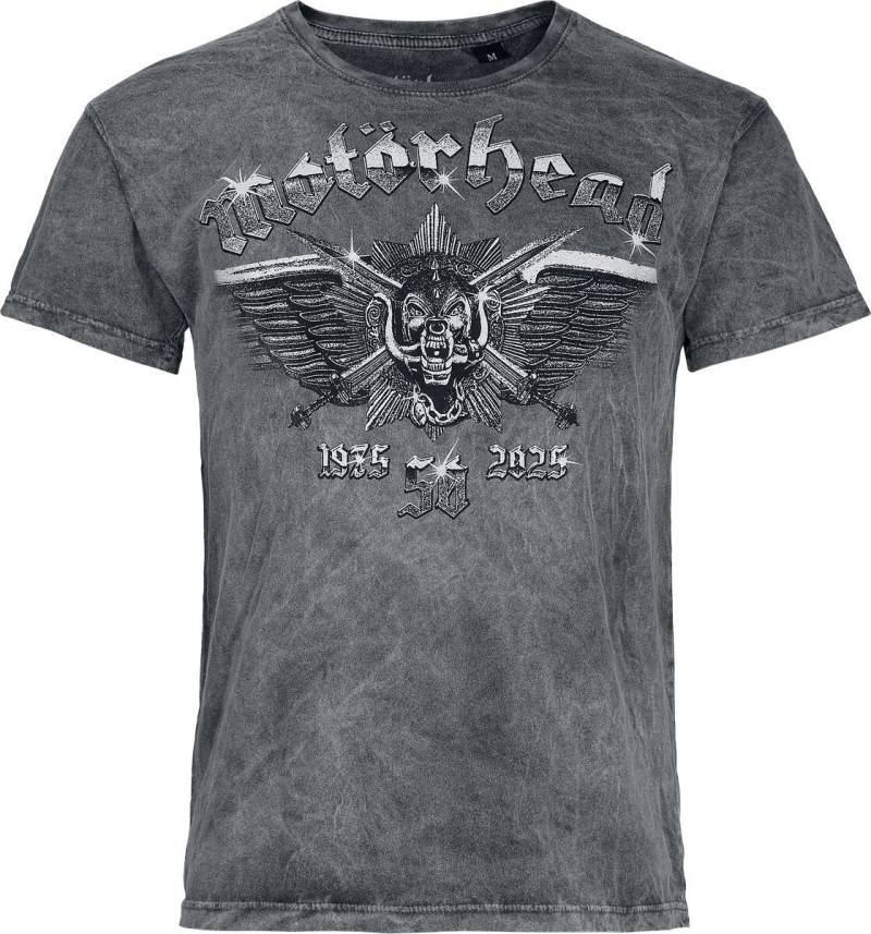 Motörhead Wings Badge T-Shirt grau in 4XL von Motörhead