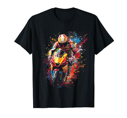 Motorrad farbiges motocross Design für Jungen T-Shirt von Motorcross und Junge Biker Outfits