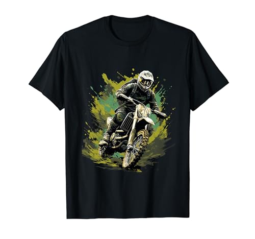 dirt bike camouflage motocross motorrad Design für Jungen T-Shirt von Motorcross und Junge Biker Outfits