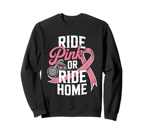 Biker Brustkrebs Motorrad Bewusstsein Band Damen Herren Sweatshirt Biker Brustkrebs Motorrad Bewusstsein Band Damen Herren Sweatshirt von Motorcycle Breast Cancer Pink Ribbon Apparel