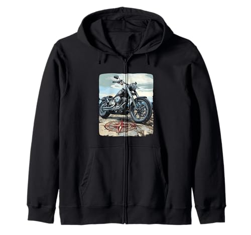Tolles Motorrad mit Kompass für Erwachsene und Kinder Kapuzenjacke Tolles Motorrad mit Kompass für Erwachsene und Kinder Kapuzenjacke von Motorcycle Compass Outfit