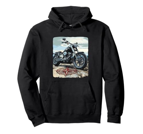 Tolles Motorrad mit Kompass für Erwachsene und Kinder Pullover Hoodie Tolles Motorrad mit Kompass für Erwachsene und Kinder Pullover Hoodie von Motorcycle Compass Outfit
