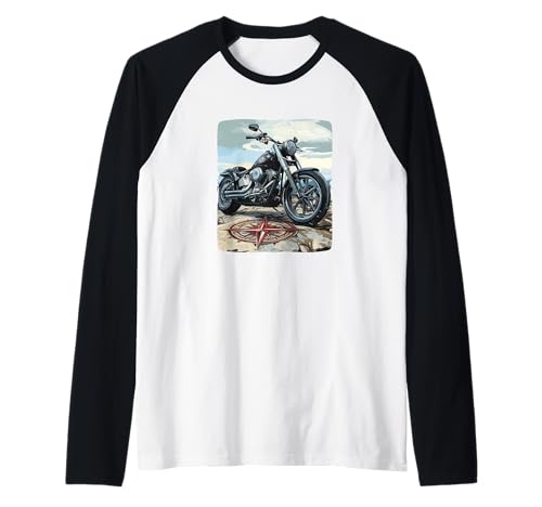Tolles Motorrad mit Kompass für Erwachsene und Kinder Raglan Tolles Motorrad mit Kompass für Erwachsene und Kinder Raglan von Motorcycle Compass Outfit