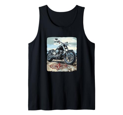 Tolles Motorrad mit Kompass für Erwachsene und Kinder Tank Top Tolles Motorrad mit Kompass für Erwachsene und Kinder Tank Top von Motorcycle Compass Outfit