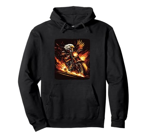 Lustiges Motorrad mit coolen Flammen und Adler für Jungen und Mädchen Pullover Hoodie Lustiges Motorrad mit coolen Flammen und Adler für Jungen und Mädchen Pullover Hoodie von Motorcycle Eagle Outfit