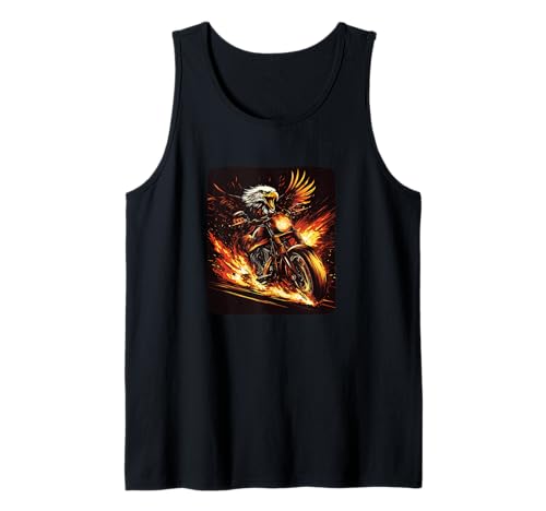 Lustiges Motorrad mit coolen Flammen und Adler für Jungen und Mädchen Tank Top Lustiges Motorrad mit coolen Flammen und Adler für Jungen und Mädchen Tank Top von Motorcycle Eagle Outfit