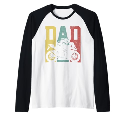 Herren Motorrad Racing Dad Street Bike Sportbike Racer Biker Raglan von Motorcycle Racing - Biker Dad Apparel & Gifts