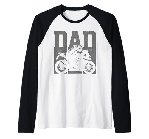 Herren Motorrad Racing Dad Street Bike Sportbike Racer Biker Raglan von Motorcycle Racing - Biker Dad Apparel & Gifts