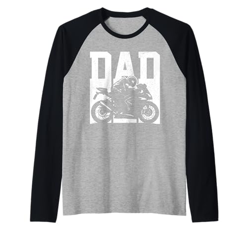 Herren Motorrad Racing Dad Street Bike Sportbike Racer Biker Raglan von Motorcycle Racing - Biker Dad Apparel & Gifts