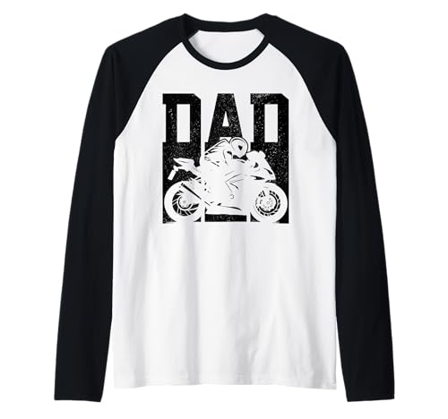 Herren Motorrad Racing Dad Street Bike Sportbike Racer Biker Raglan von Motorcycle Racing - Biker Dad Apparel & Gifts