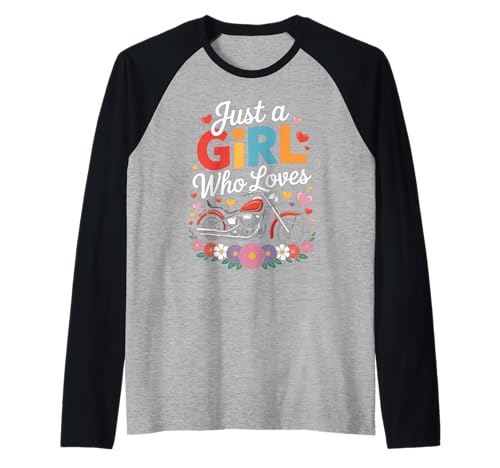 Nur EIN Mädchen, das Motorrad Supercross MX liebt Raglan von Motorcycle Rider Design Apparel