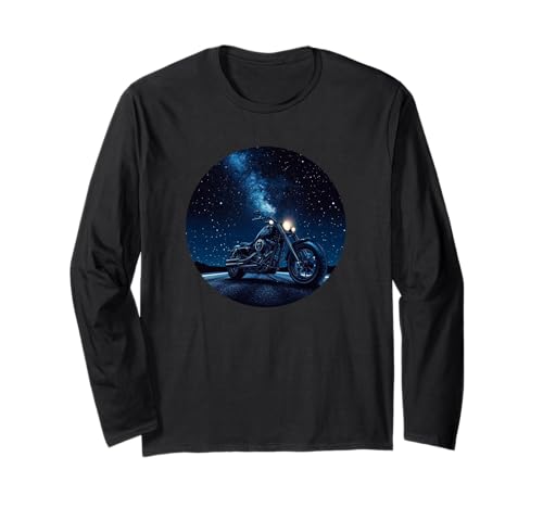 Tolles Motorrad mit Sternenhimmel Kostüm für Jungen und Mädchen Langarmshirt Tolles Motorrad mit Sternenhimmel Kostüm für Jungen und Mädchen Langarmshirt von Motorcycle by Night Outfit