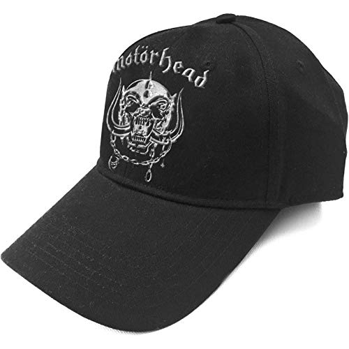 Motorhead Baseball Cap Band Logo Warpig Sonic Silber offiziell Schwarz Strapback von Motorhead