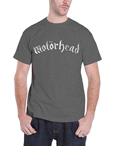 Motorhead T Shirt Classic Distressed Band Logo offiziell Herren Nue Charcoal L von Motorhead