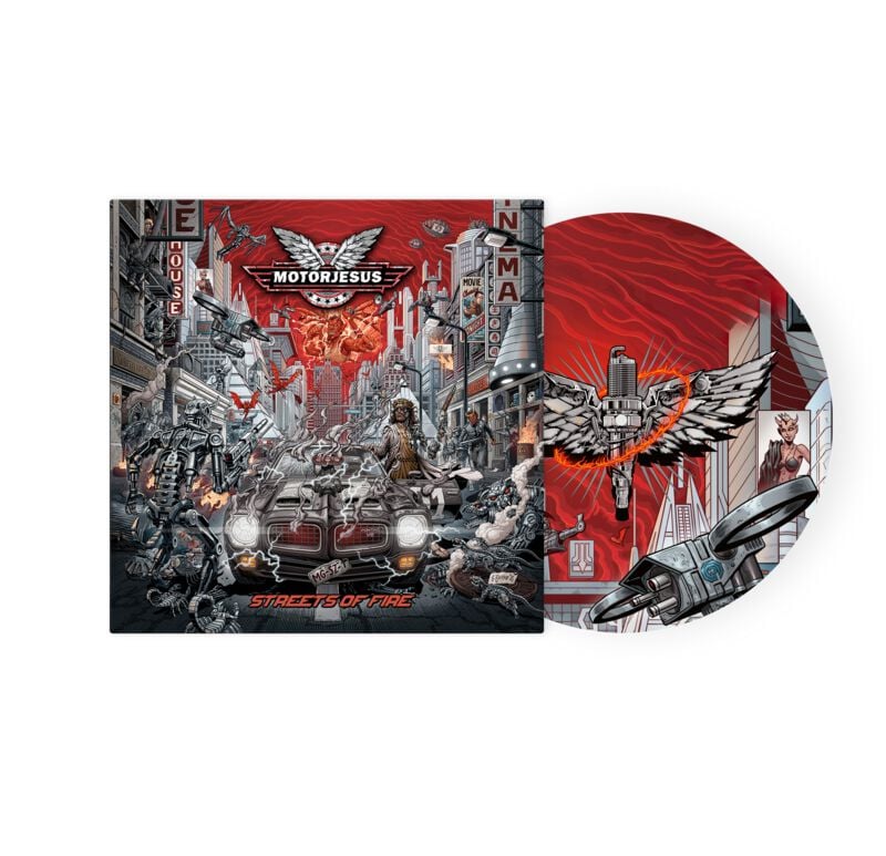 Streets of Fire von Motorjesus - LP (Limited Edition, Picture, Standard) von Motorjesus