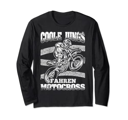Coole Jungs fahren Motocross - Dirt Biker Kinder Jungen Langarmshirt von Motorrad, Motorbiker & Motocross Geschenkideen