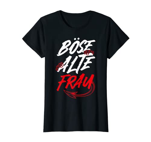 Damen Böse Alte Frau Rose Vintage Motorrad Schädel T-Shirt Damen Böse Alte Frau Rose Vintage Motorrad Schädel T-Shirt von Motorrad Alte Frau Bike Bekleidung & Designs
