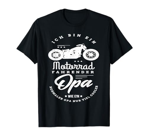 Motorrad Motiv Cooler Motorradfahrer Männer Spruch Opa Biker T-Shirt von Motorrad Fahrer Geschenk Biker Motorcross